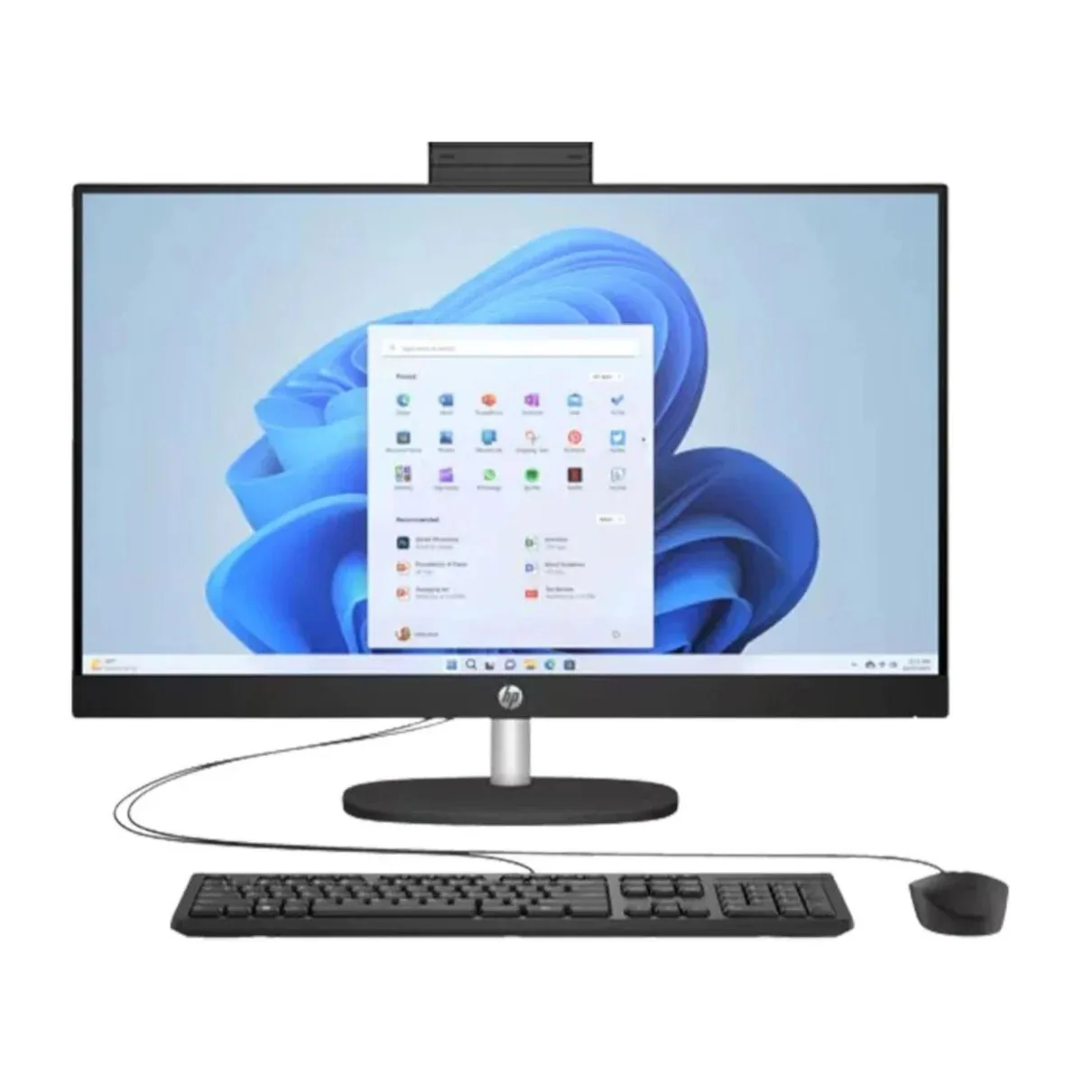 HP HP 24-CR0000A all-in-one PC, 23.8" FHD IPS, Ryzen 5 7520U, 8 GB LPDDR5, 256 GB NVMe, Windows 11 Home, Black — ภาพสินค้า