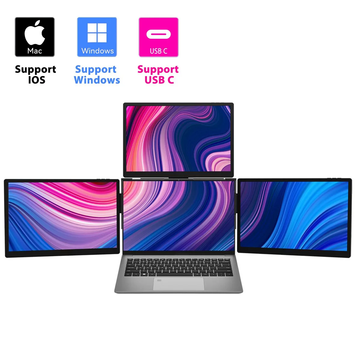 JIMTAB JIMTAB 13T 13.3" Triple Portable Monitor 1920x1200 60Hz IPS — صورة المنتج