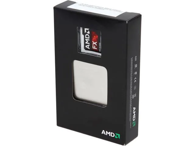 Square ceramic CPU with gold contacts and metal heat spreader, AM3+ socket, no cooler included