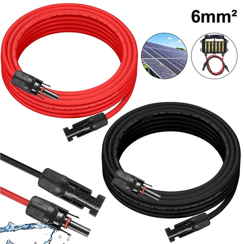 PFCTART PFCTART 32.8ft 10AWG 6mm² Solar Panel Extension Cable Pair — termékfotó