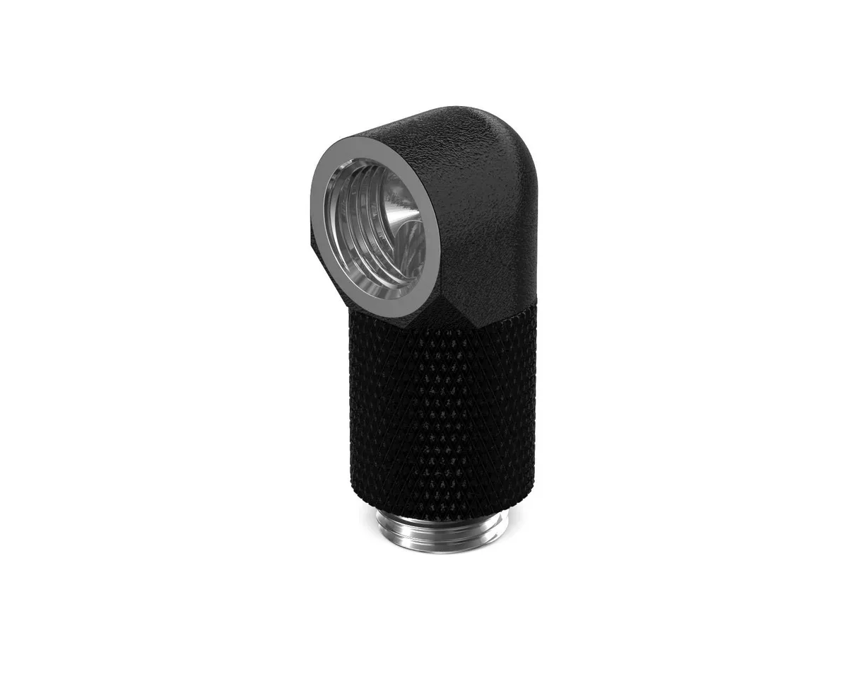 PrimoChill PrimoChill G1/4 90° Rotary 20mm Extension Elbow Fitting TX Matte Black — 商品照片