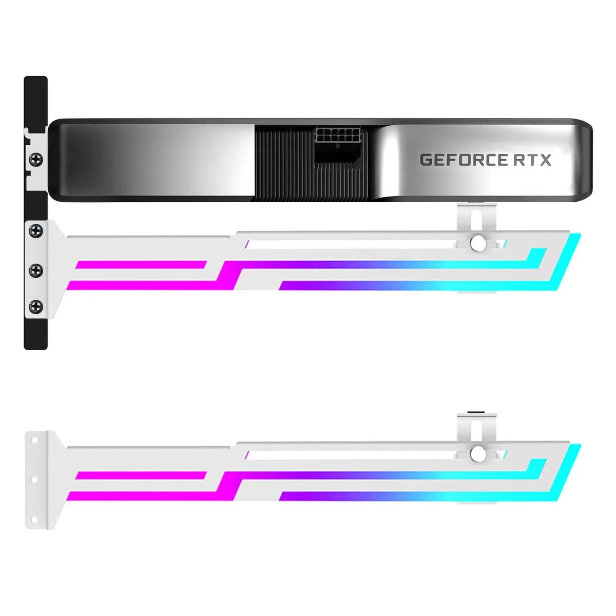 Bailink Bailink ARGB GPU Support Bracket White 5V 3Pin 280mm 50mm — صورة المنتج