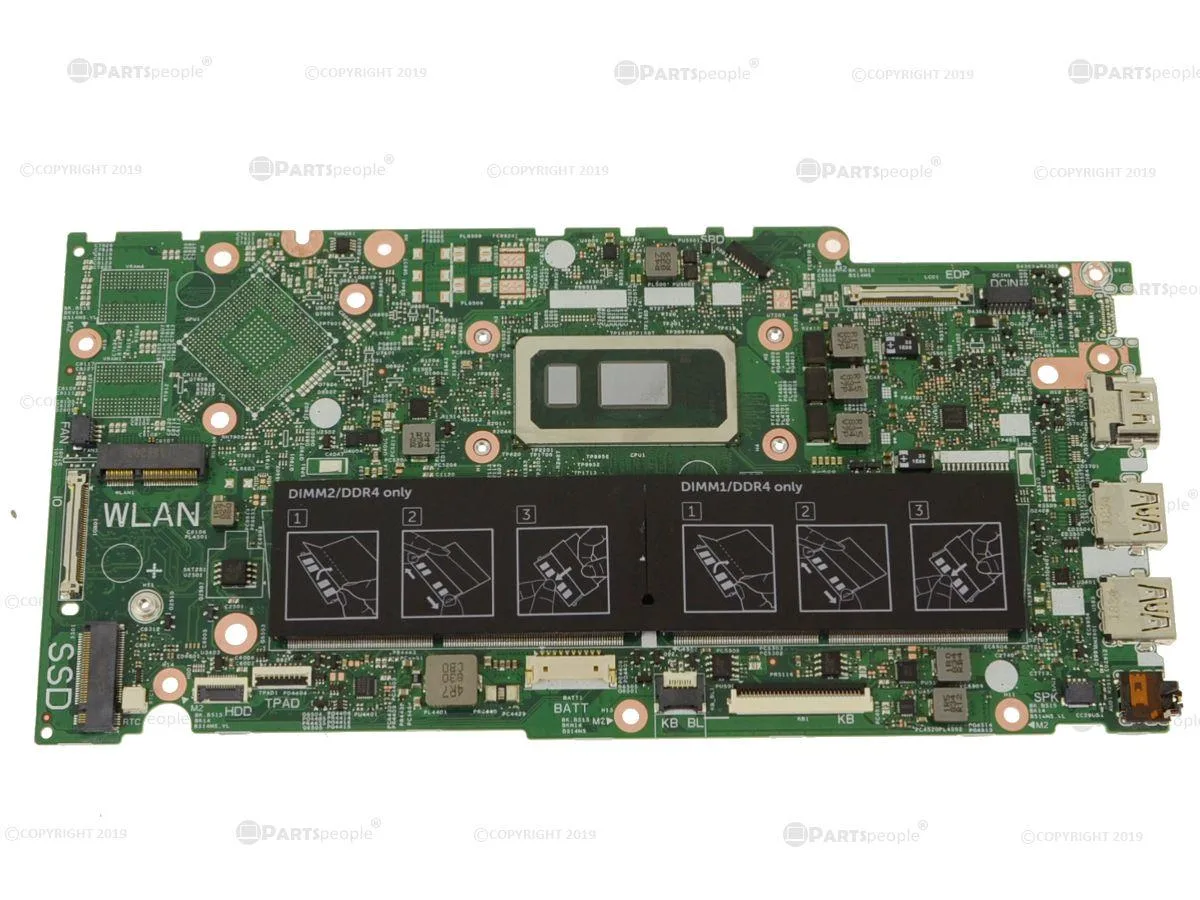 Green Dell Inspiron 5481 2-in-1 motherboard with integrated Core i3 8145U 2.1GHz CPU
