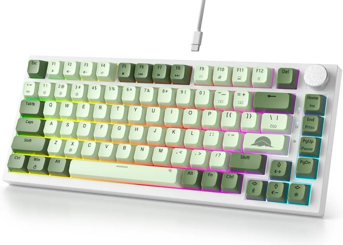 TUKO TUKO 75% Mechanical Gaming Keyboard Matcha Red Switch 82 Keys — produktbild