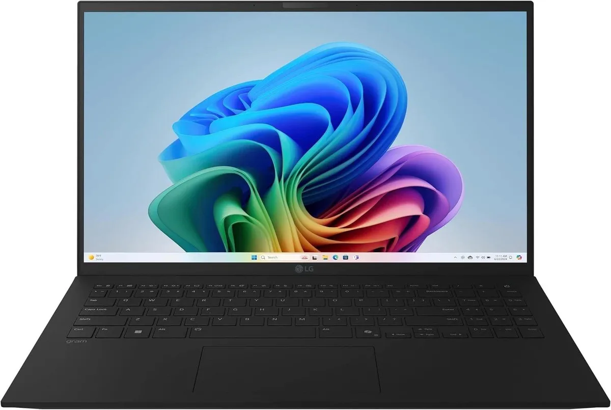 Obsidian Black 15.6 inch thin and light laptop with backlit keyboard