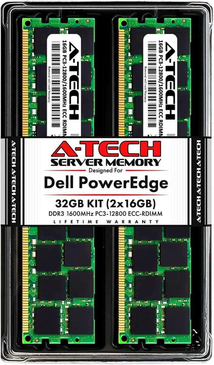 A-Tech A-Tech 32GB (2x16GB) DDR3 1600MHz ECC RDIMM PC3-12800 2Rx4 1.5V memory upgrade — product photo