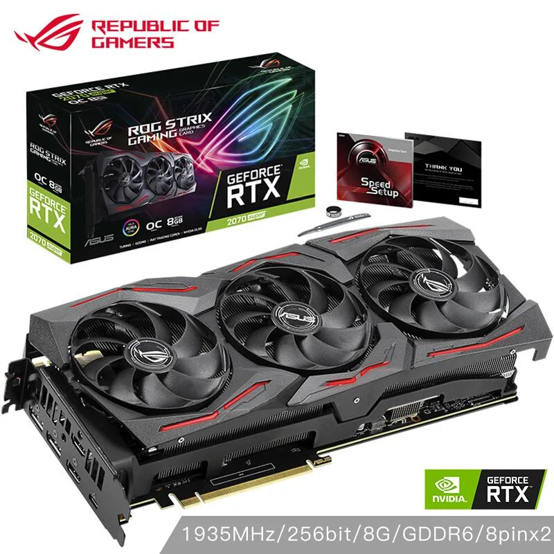 ASUS ASUS ROG Strix GeForce RTX 2070 SUPER OC 8GB GDDR6 graphics card — photo du produit