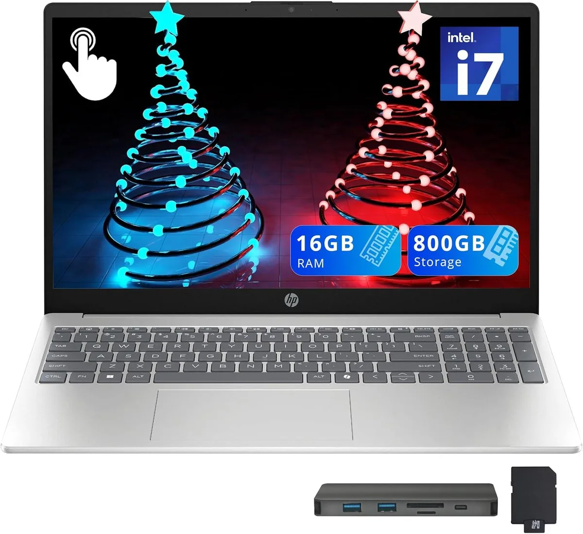 HP HP 15.6" FHD Touchscreen Business Laptop Core i7-1355U 16GB 512GB SSD + 288GB Dock Silver — 商品照片