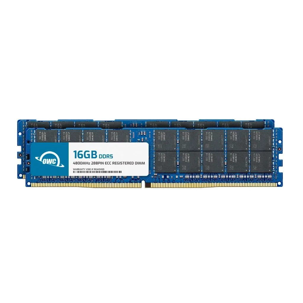 OWC OWC 4R8D51R8032P 32GB (2×16GB) DDR5 4800 CL40 ECC Registered RDIMM Server RAM — product photo