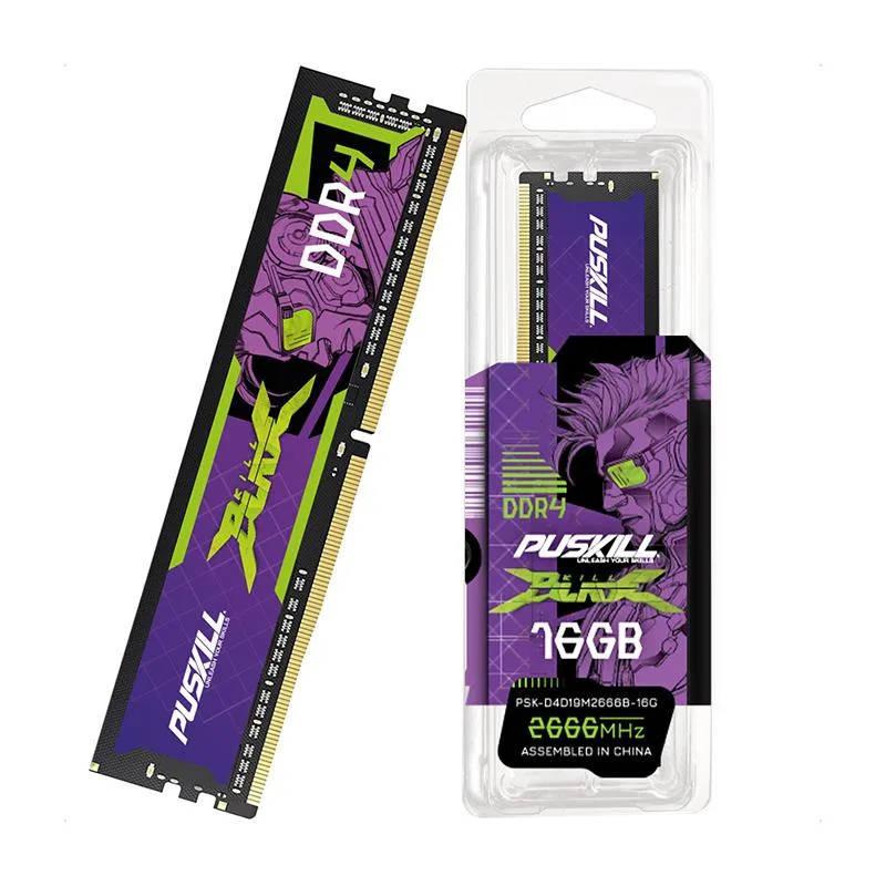 Green PCB DDR4 UDIMM module with black heat spreader and gold contacts