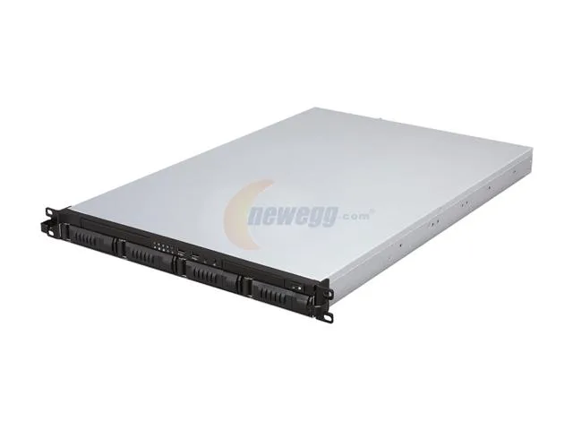 iStarUSA Inc. iStarUSA Inc. E1M4 Silver 1U Rackmount 4-Bay Server Chassis — vörumynd