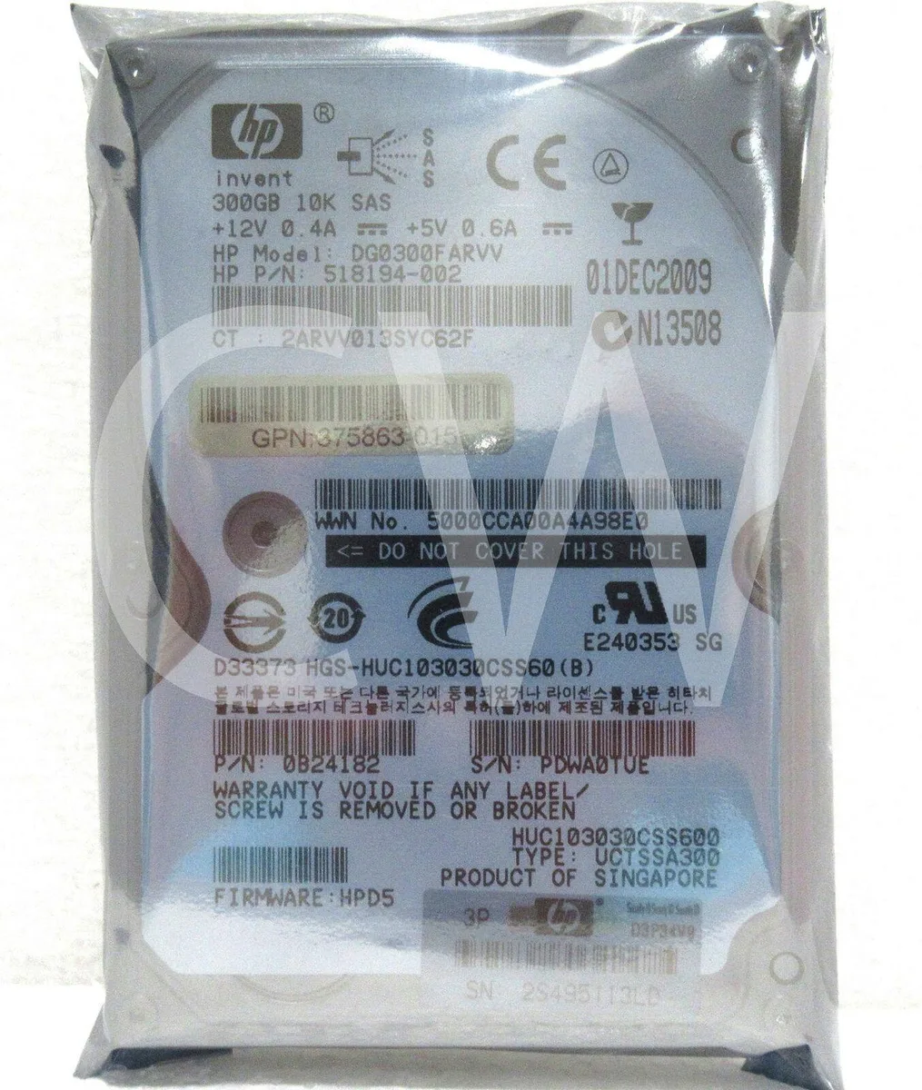 HP HP DG0300FARVV 300GB 10000RPM 2.5" SAS internal hard drive — صورة المنتج