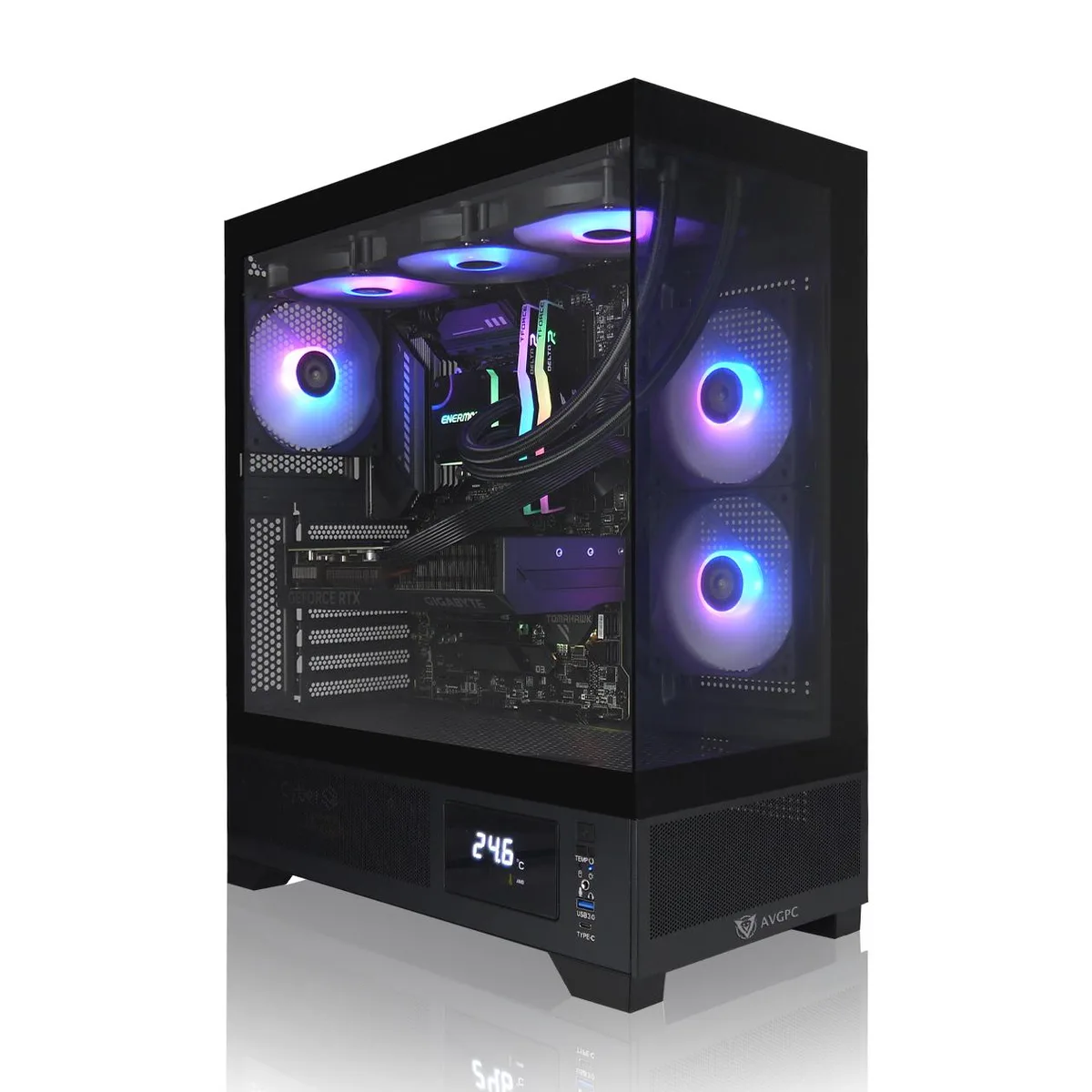 AVGPC AVGPC AV-WW-R7-5070Ti-B gaming PC Ryzen 7 9700X RTX 5070 Ti 32GB DDR5 2TB NVME — product photo