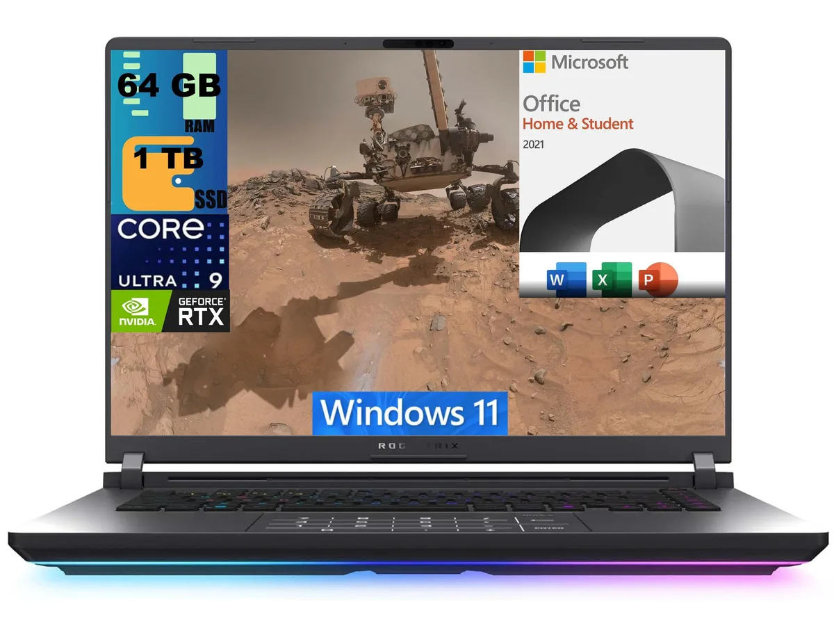 ASUS ASUS ROG Strix G16 gaming laptop 16" 2.5K 240Hz Ultra 9 275HX RTX 5070 64GB 1TB — product photo