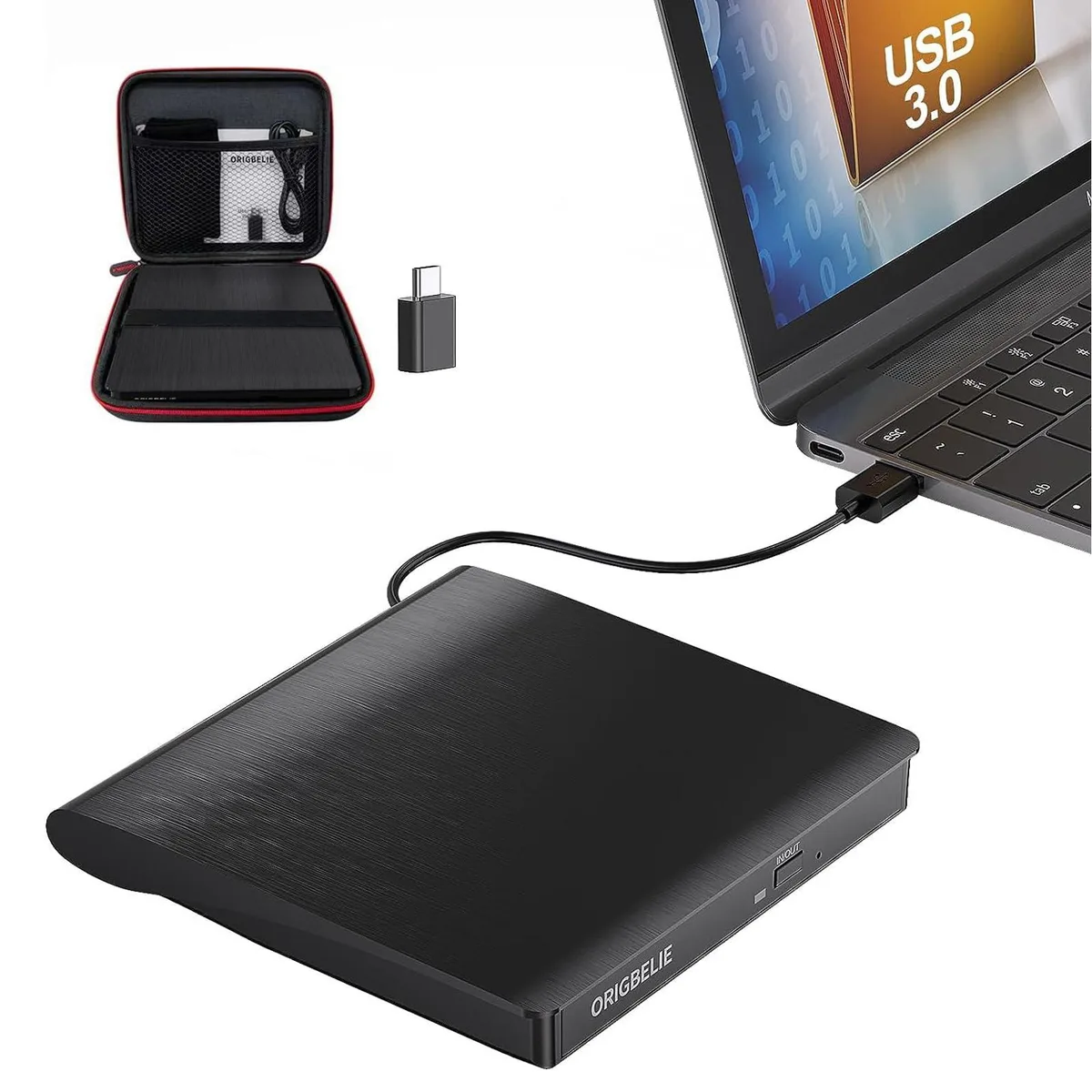 KEHIPI KEHIPI BT524 2 in 1 External DVD Duplicator with Carrying Case — fotografie produktu