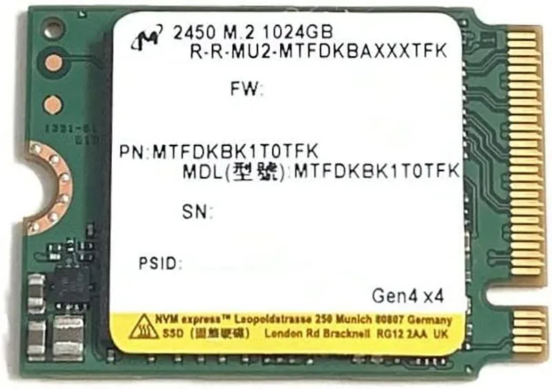 Corn Electronics Corn Electronics 2450 Series 1TB M.2 2230 NVMe PCIe 4.0 internal SSD — product photo