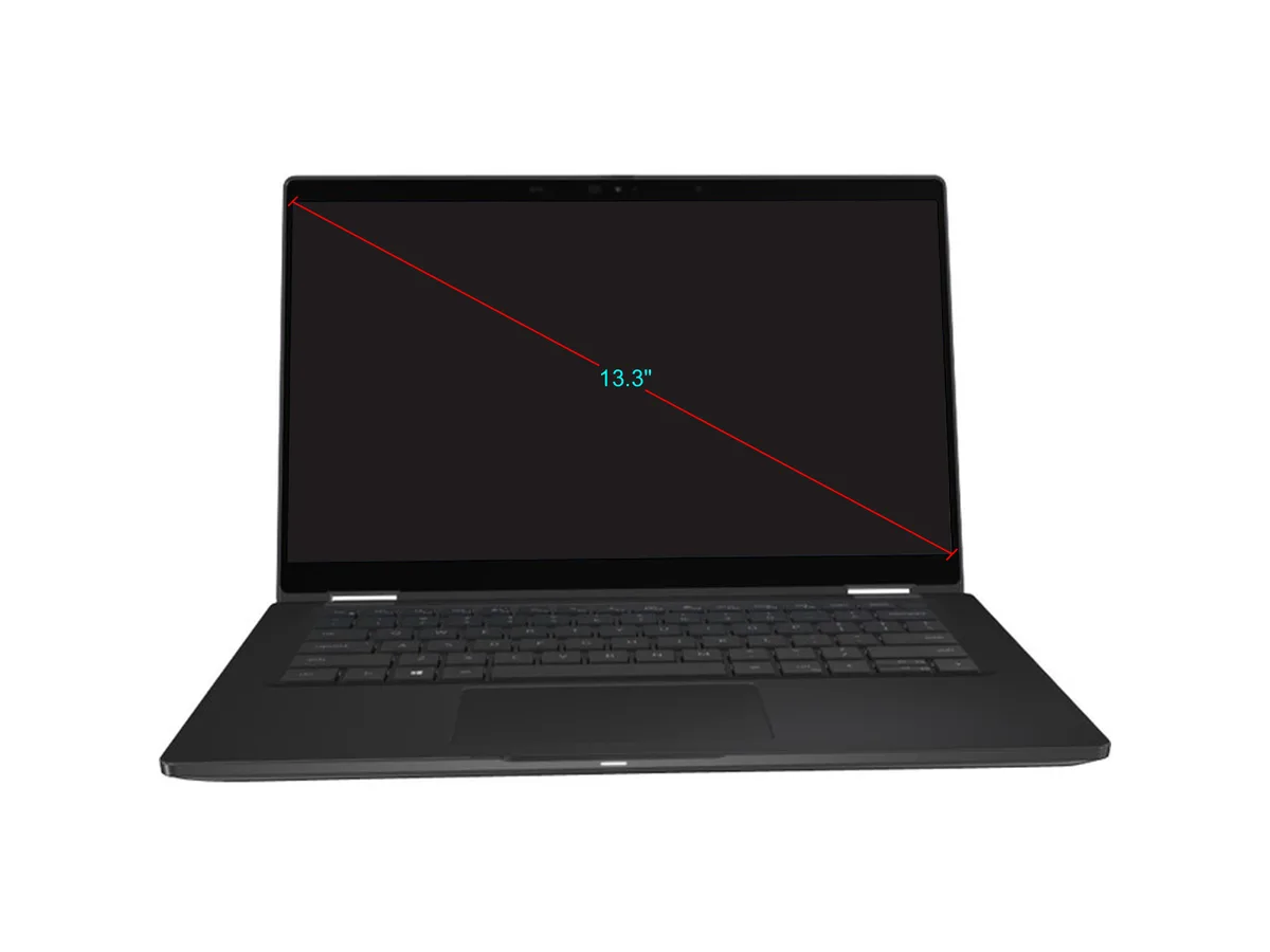 Silver Dell Latitude 7310 13.3 inch laptop closed on white background