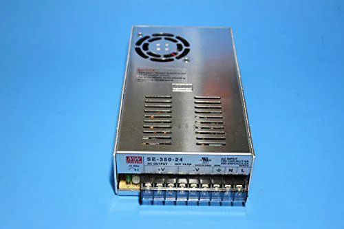 Enclosed metal power supply unit with built-in fan, 24V 14.6A 350.4W output