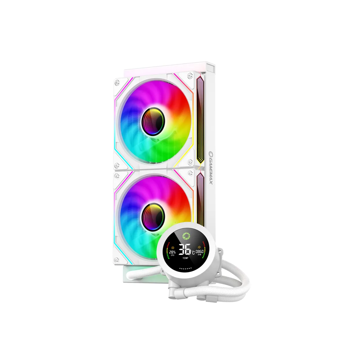 GAMEMAX GAMEMAX IceBurg 240 Digital WH liquid cooler — foto del producto
