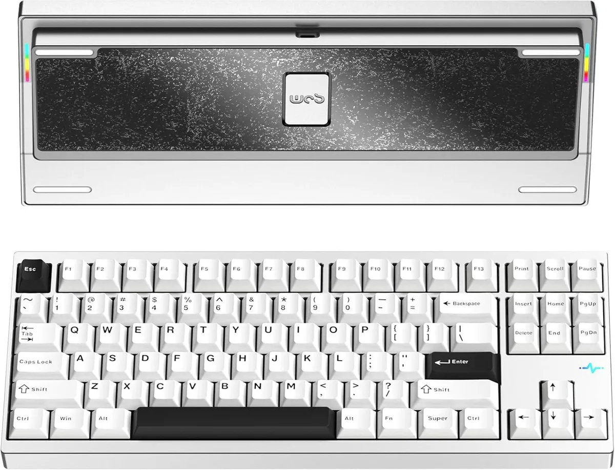 BFKK BFKK CRUSH80 RGB Gaming Keyboard CNC 6063 Aluminum 7500mAh Silver — photo du produit