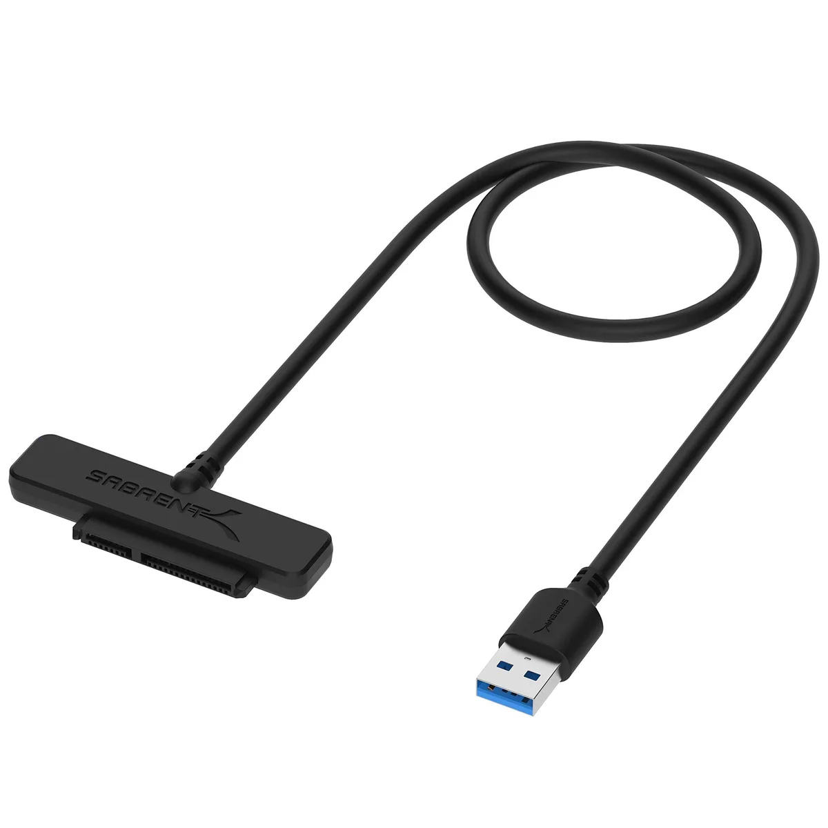 Sabrent EC-SSHD USB 3.0 to 2.5" SATA Adapter Cable, Black — Produktfoto