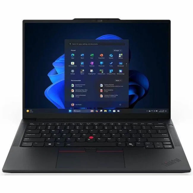 Black 14 inch ThinkPad E14 laptop closed lid matte finish