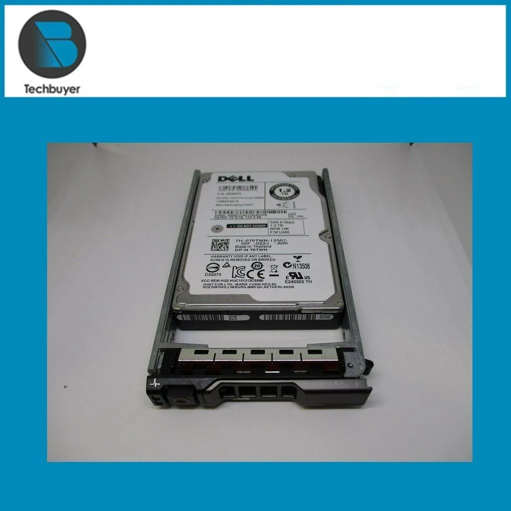 DELL DELL 1.2TB 10K 2.5" SAS HDD T6TWN internal hard drive — ภาพสินค้า