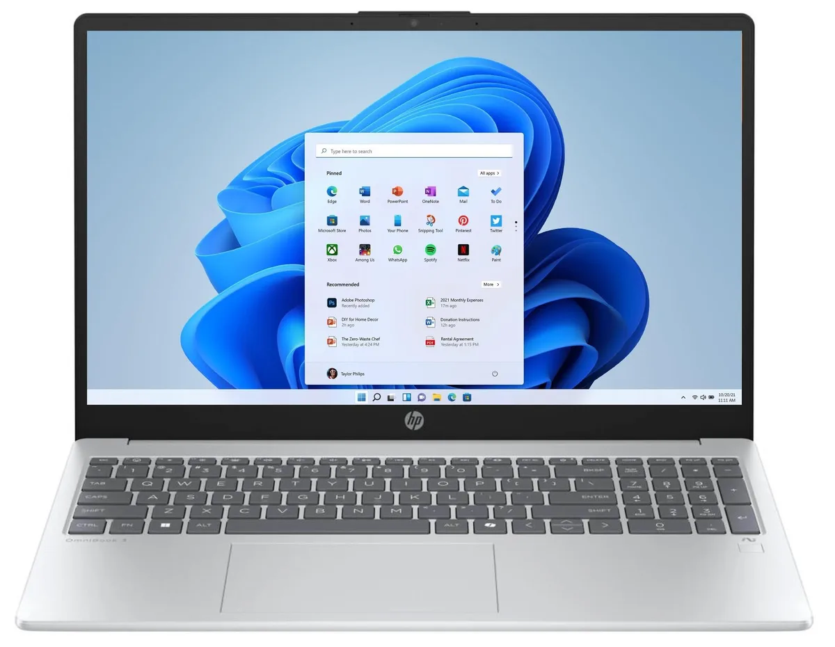 HP HP OmniBook 3 laptop, AMD Ryzen 5 40 2.8-4.3GHz, 16GB DDR5, 1TB NVMe, 16" WUXGA touch, Windows 11 Pro — photo du produit