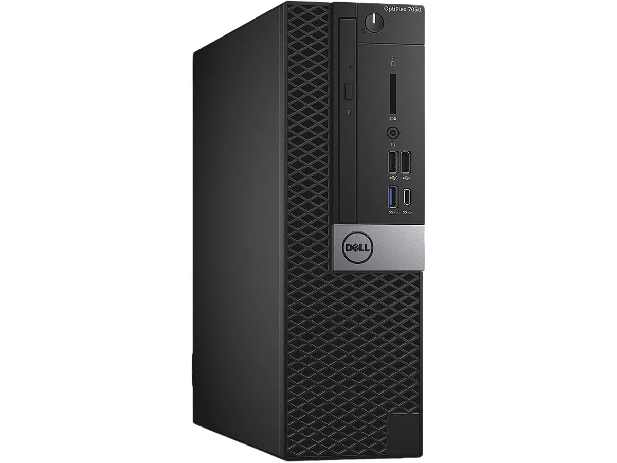 Black Dell OptiPlex 7050 small form factor desktop tower