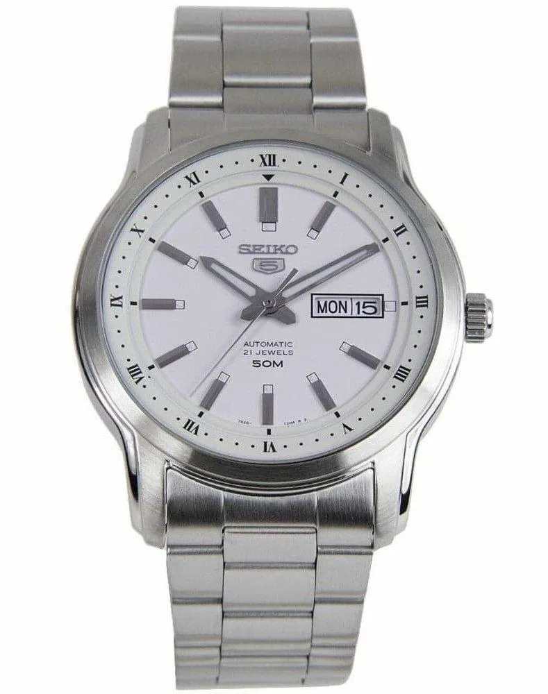 Seiko Seiko 5 SNKP09 Automatic White Dial 42 mm Watch — preces foto