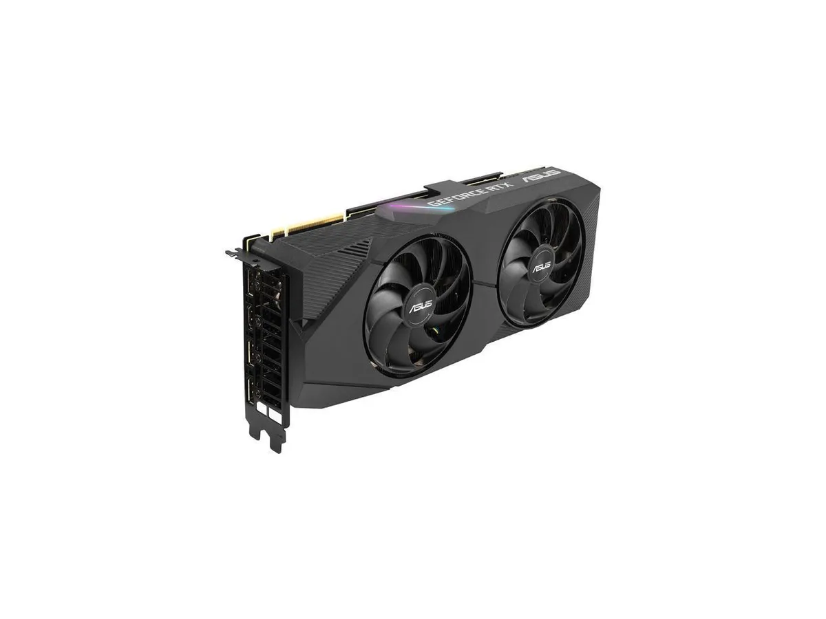 ASUS Dual RTX 2080 SUPER graphics card with dual fans and metal backplate