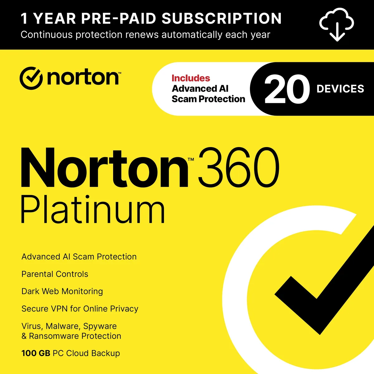 Norton Norton 360 Platinum 2026 20 Devices Antivirus 21390763 — fotografia produktu