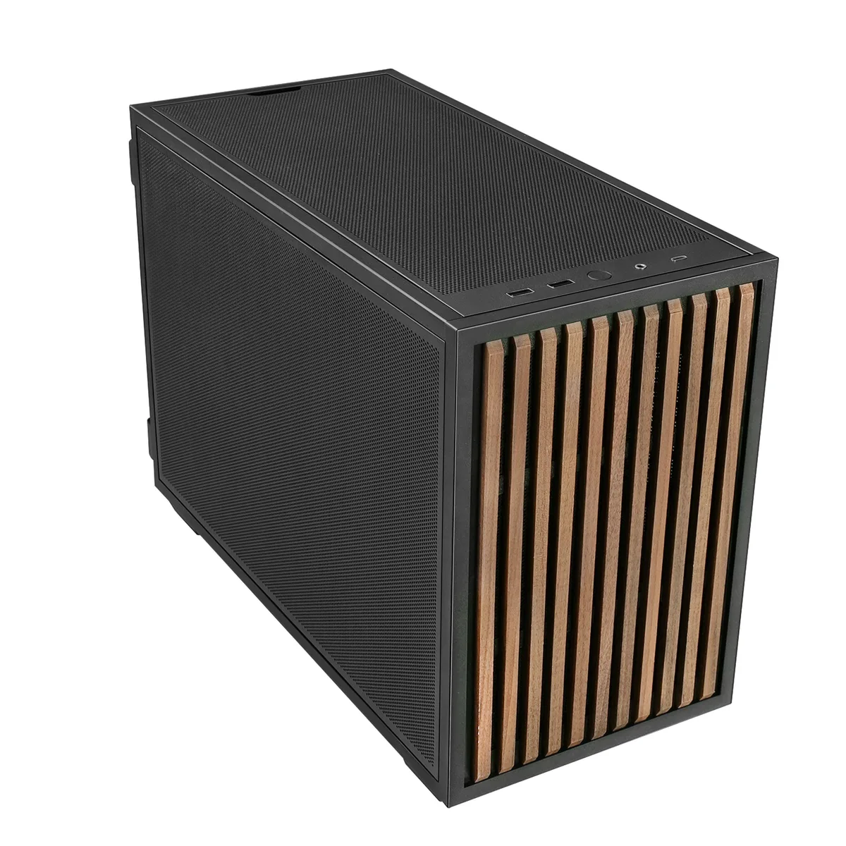 Lian Li Lian Li B4X-WD 21.3L mATX PC case, Black Wood — product photo