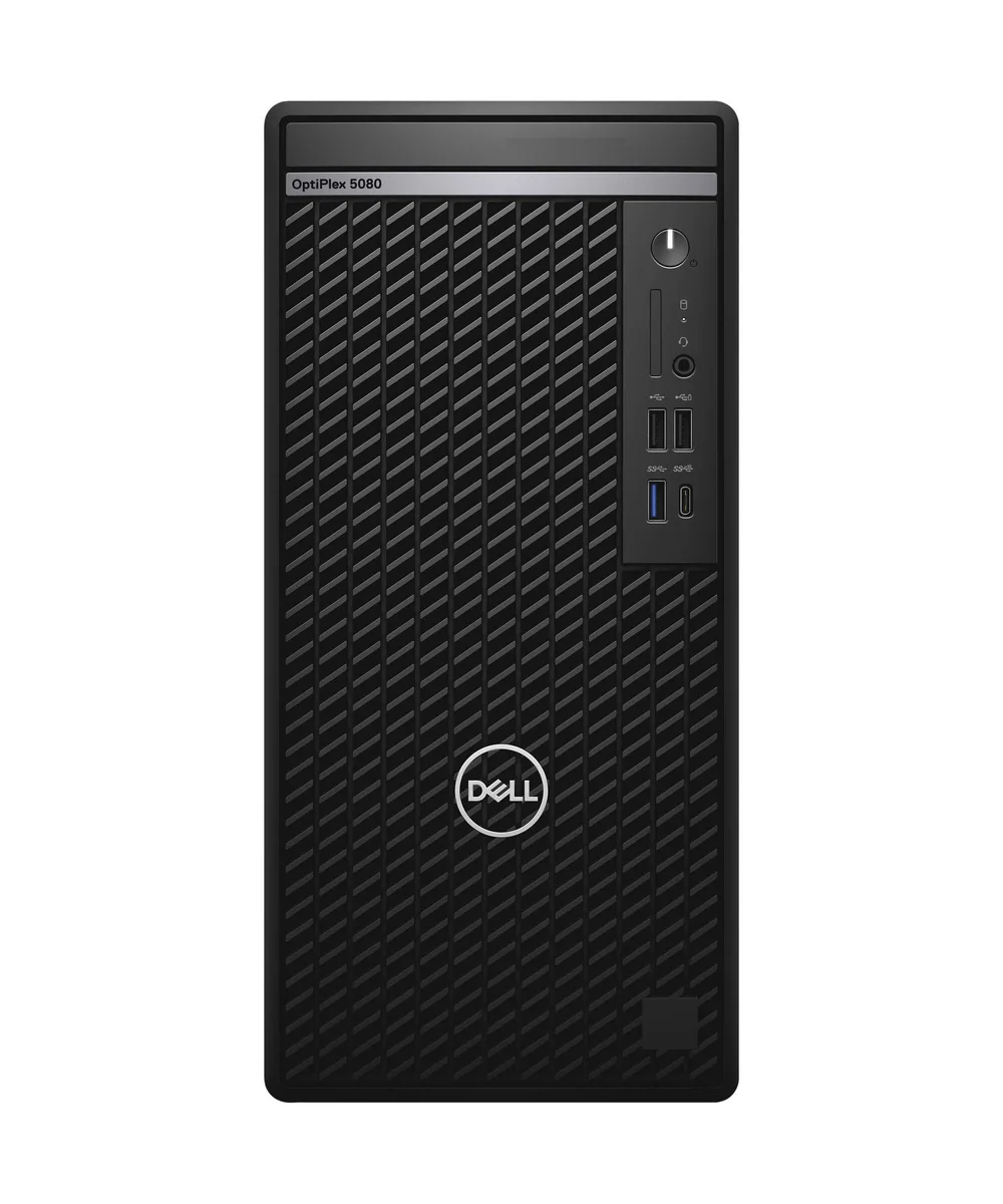 Small black tower desktop PC with front USB ports