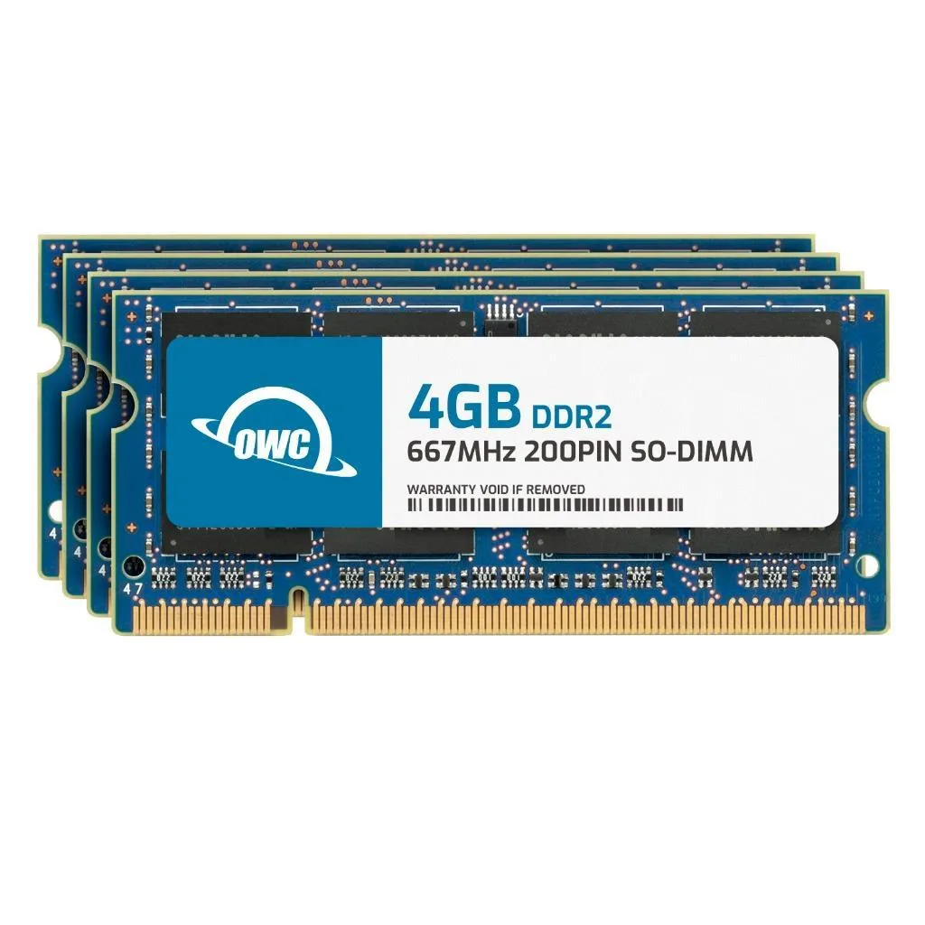 OWC OWC 16GB (4x4GB) DDR2 667 PC2-5300 CL5 200-pin SODIMM Kit — fotografie produktu