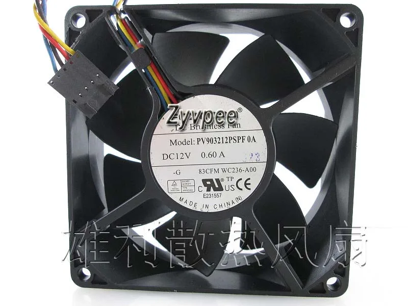 Zyvpee Zyvpee PV903212PSPF 92mm 12V 0.6A 83CFM PWM case fan — product photo