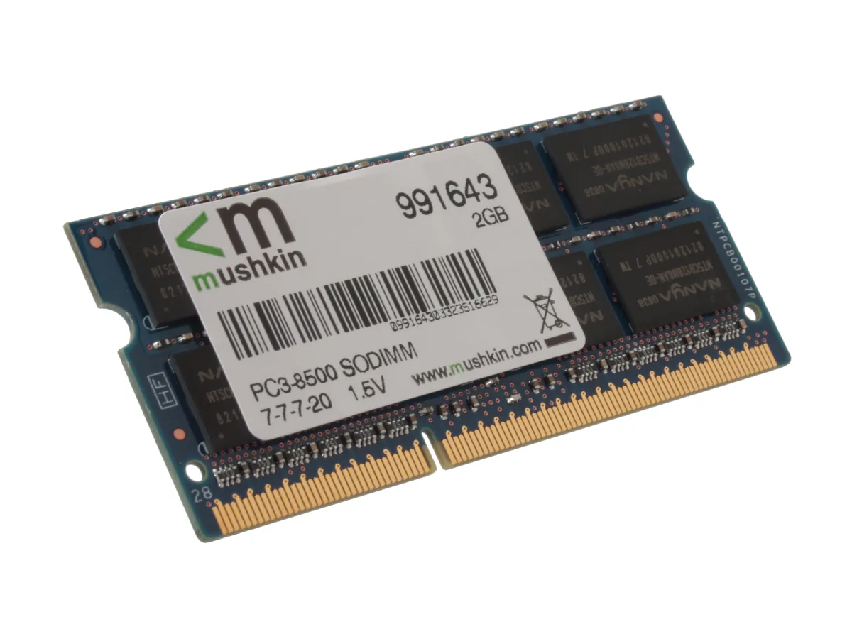 Mushkin Enhanced Mushkin Enhanced 991643 2GB DDR3 1066 SO-DIMM laptop RAM — photo du produit