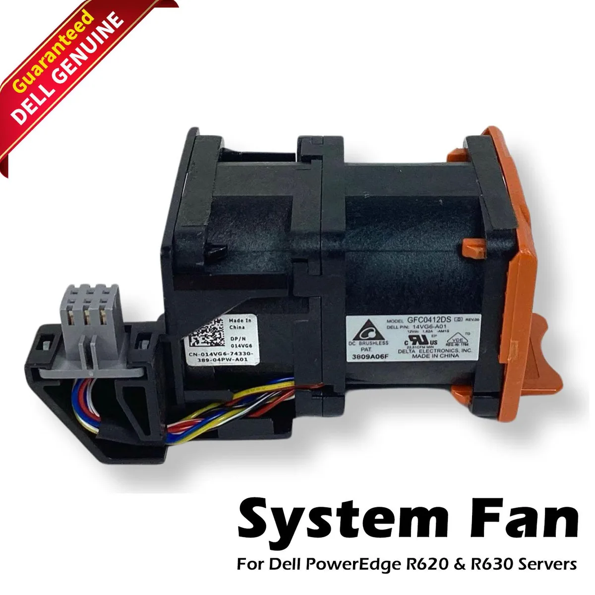 DELL DELL PowerEdge R620 Fan Assembly F1YN7 12VDC 1.82A laptop replacement part — product photo