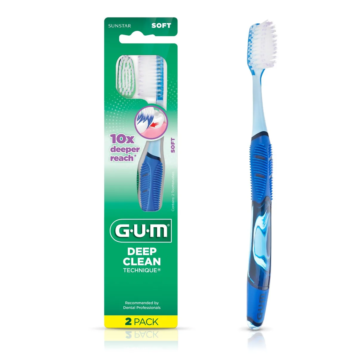  GUM 524KM soft toothbrush 2 count oral care — product photo