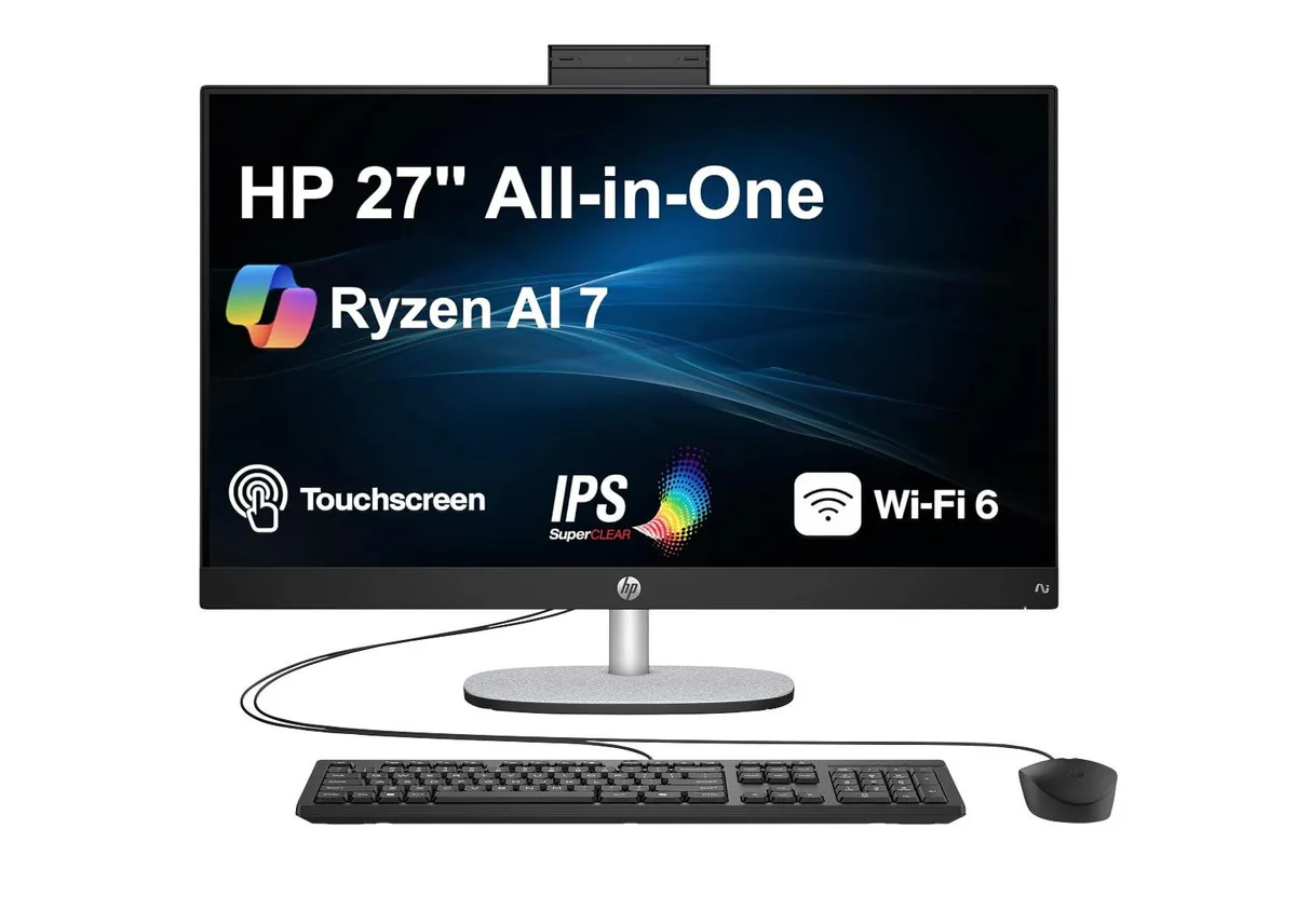 HP HP 27 All-in-One PC Ryzen AI 7 350 32GB DDR5 4TB NVMe 27" Touchscreen — صورة المنتج