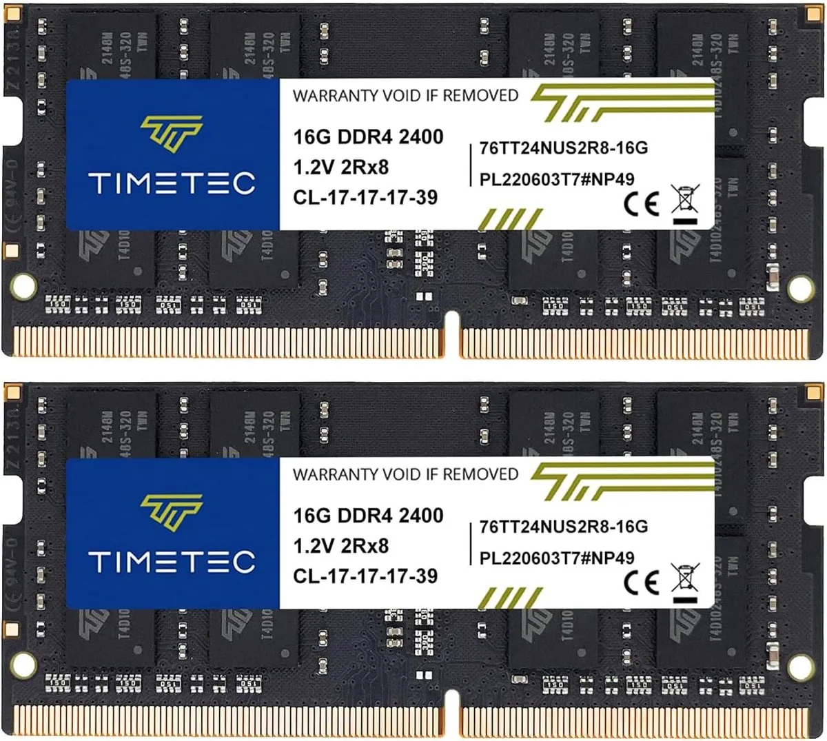 Timetec Timetec 32GB Kit (2x16GB) DDR4 2400MHz CL17 1.2V 260-Pin SODIMM Laptop RAM — 제품 사진