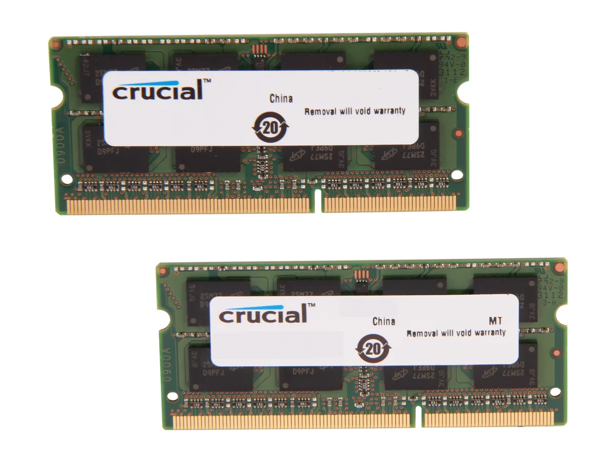 Crucial Crucial CT2KIT51264BF160B 8GB (2x4GB) DDR3L 1600 SODIMM memory upgrade — produkto nuotrauka