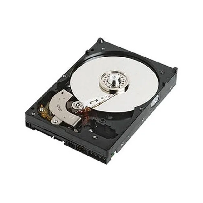 Silver 3.5 inch Dell hard drive with circuit board visible