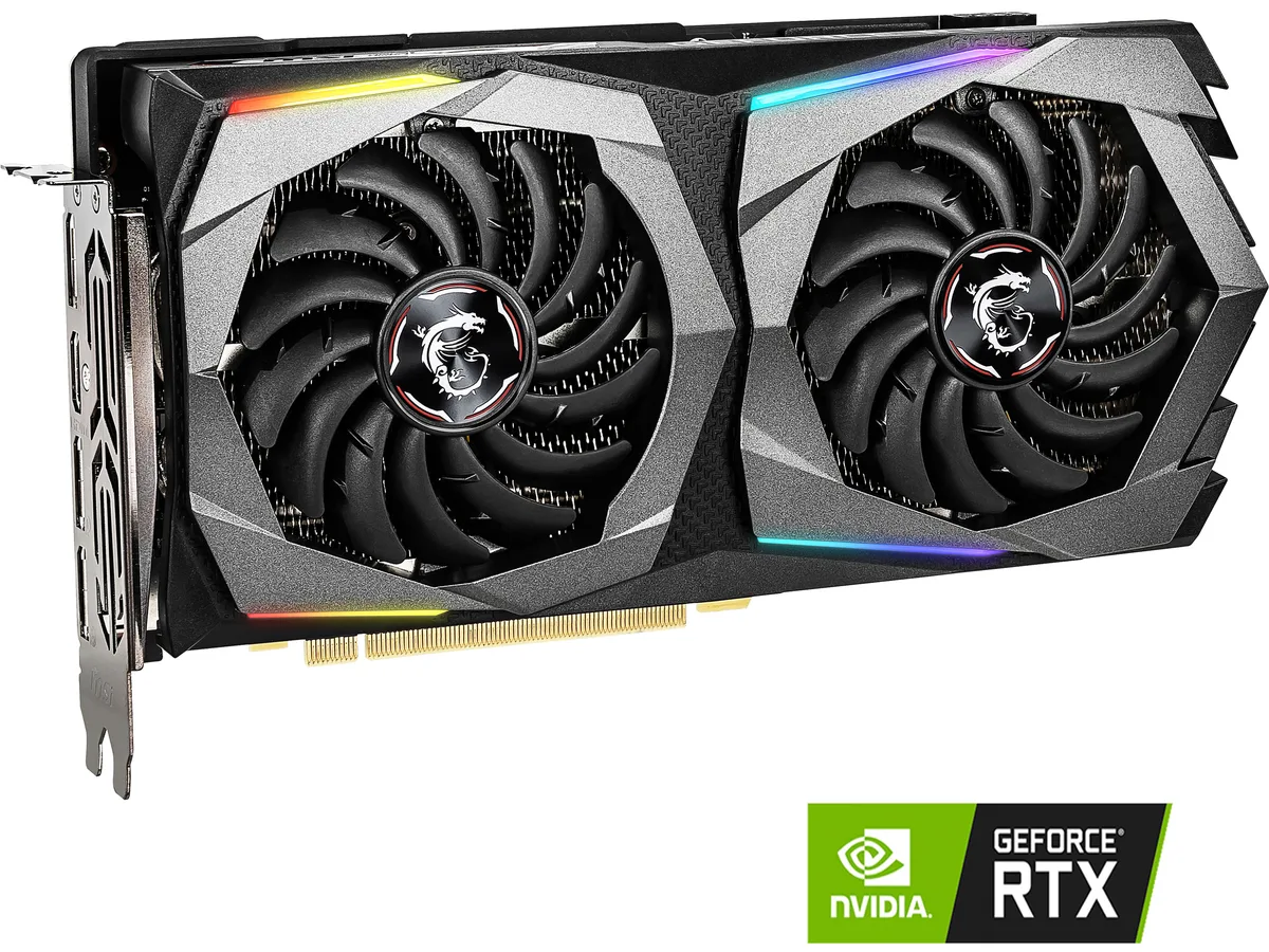MSI RTX 2060 GAMING Z 6G graphics card with dual-fan cooler and metal backplate