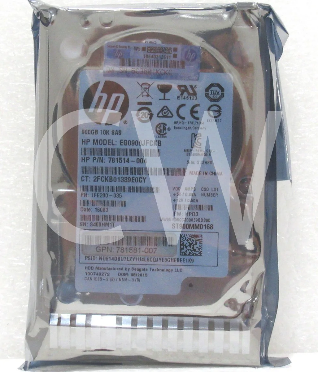 Silver 2.5 inch SAS hard drive in black carrier tray