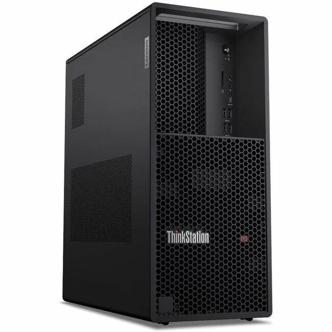 Grey tower desktop, 16.3 inches tall, 7.1 inches wide, 14.6 inches deep