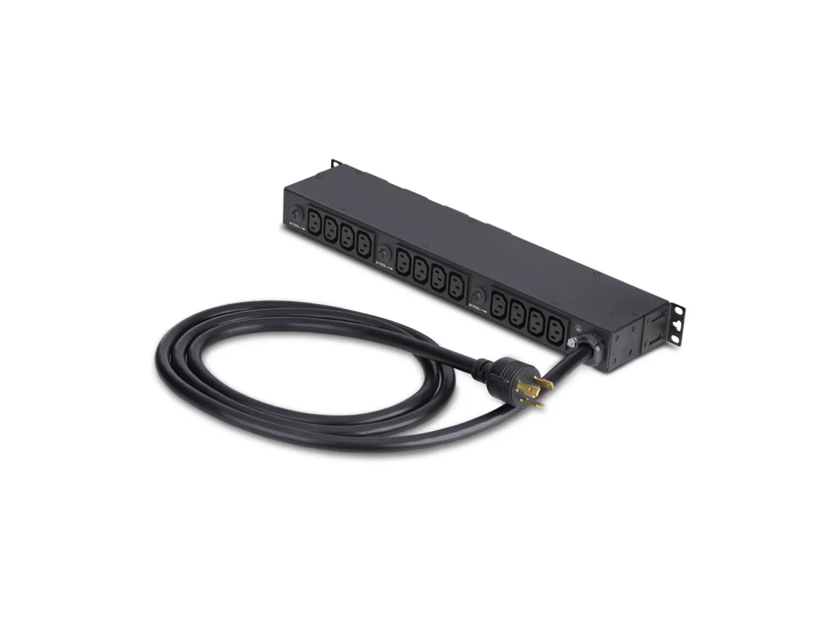 STARTECH STARTECH 2030B8H-RACK-PDU-IC PDU 1U 20 Outlets 16x C13 4x C19 240V 15A 8ft Cord — product photo