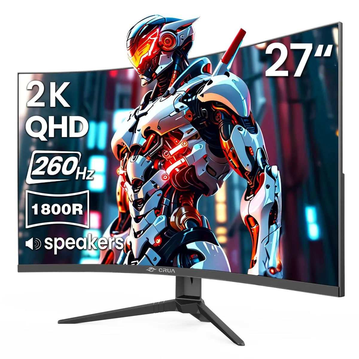 CRUA CRUA 27" Curved Gaming Monitor 260Hz QHD 1800R VA Black — product photo