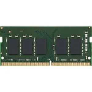 Green rectangular SoDIMM module with black chips and gold contacts