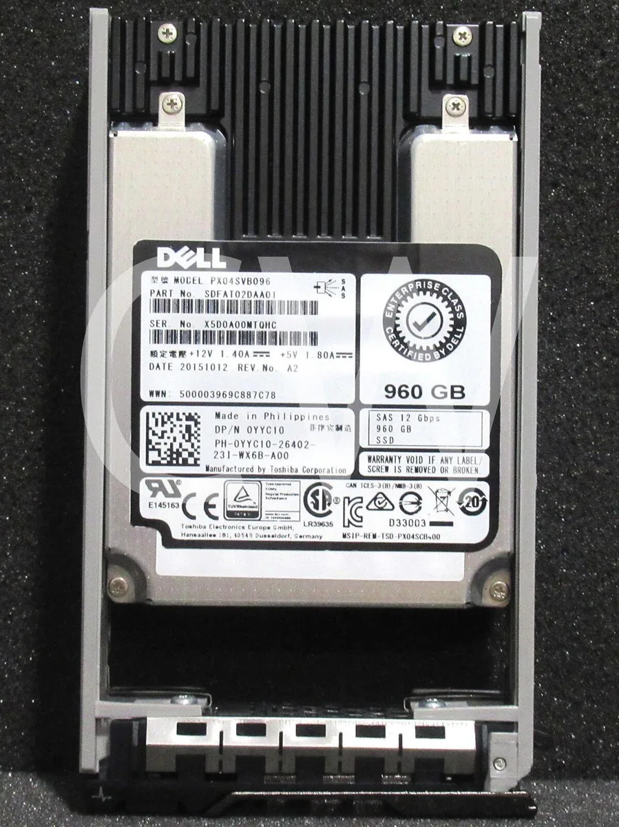 2.5 inch SAS solid state drive with caddy tray